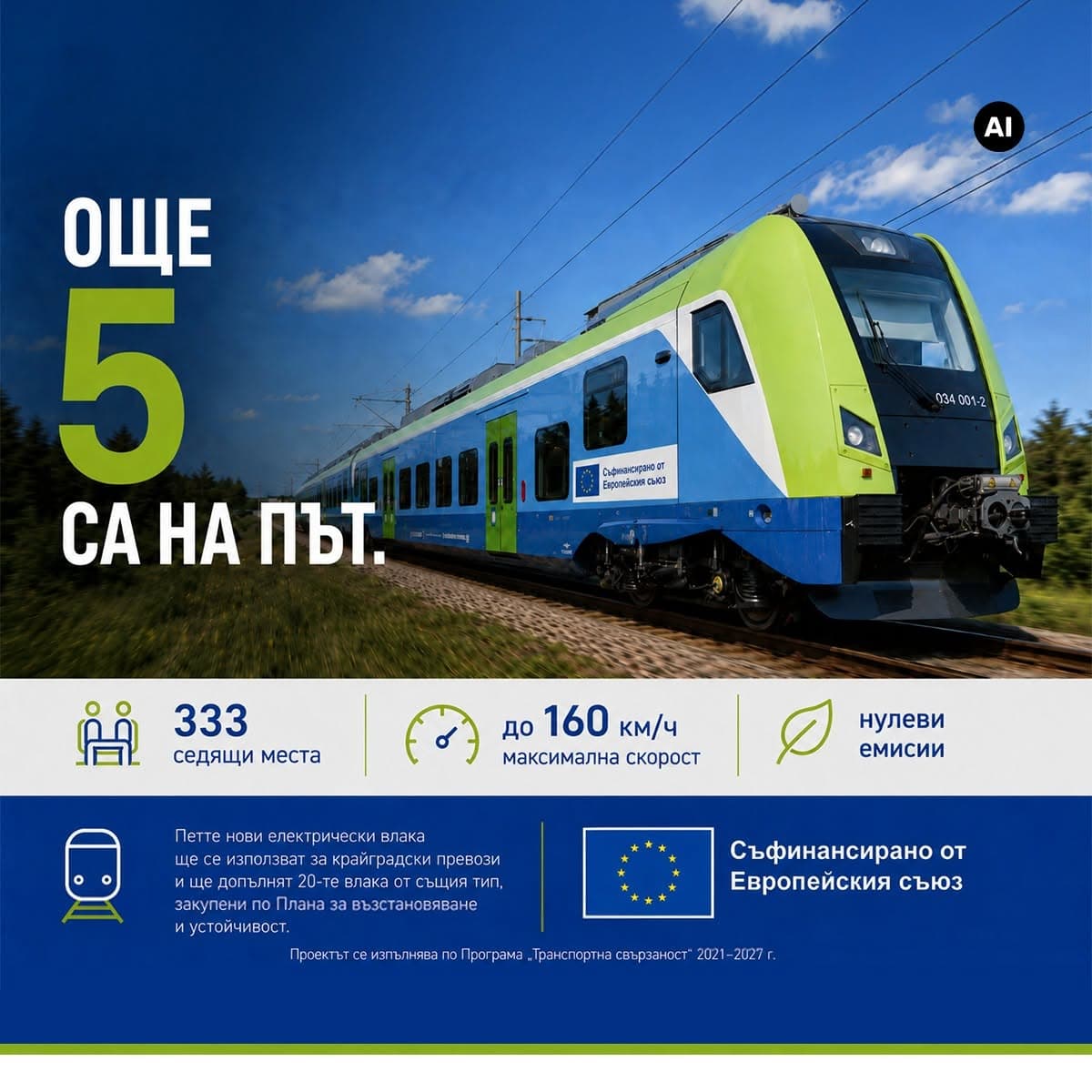 България очаква още пет нови електрически влака